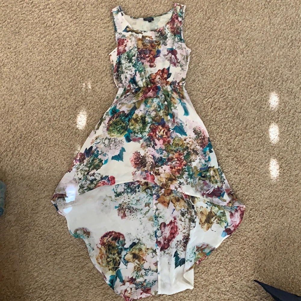 High to low floral dress